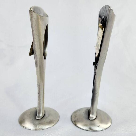 🔸️NWT Mi Amore  Pewter Martini Glass Shape Photo Frame Set of 2 - Picture 8 of 10